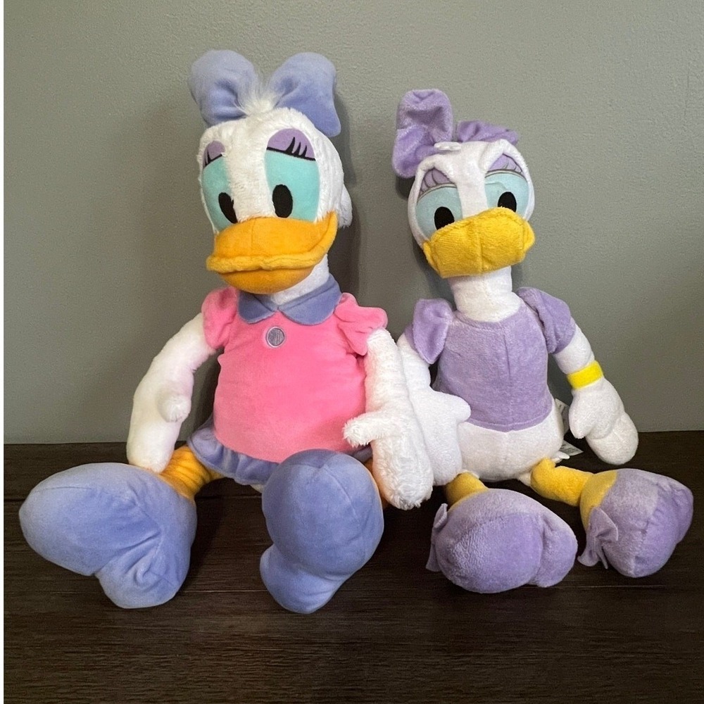 Disney Daisy Duck Plush Set 2 Lot Disney Store Stuffed Toy